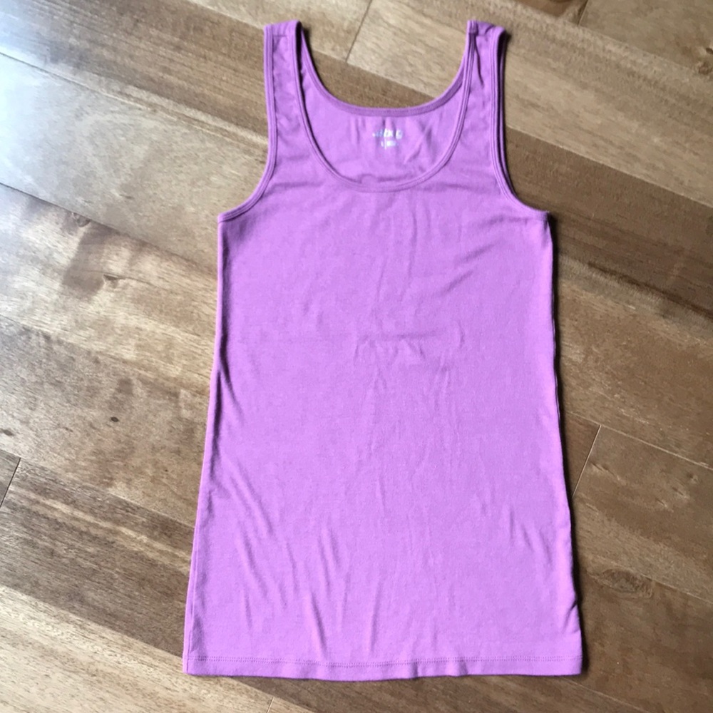 Mauve tank top, cotton/modal, Sz L, bcg brand